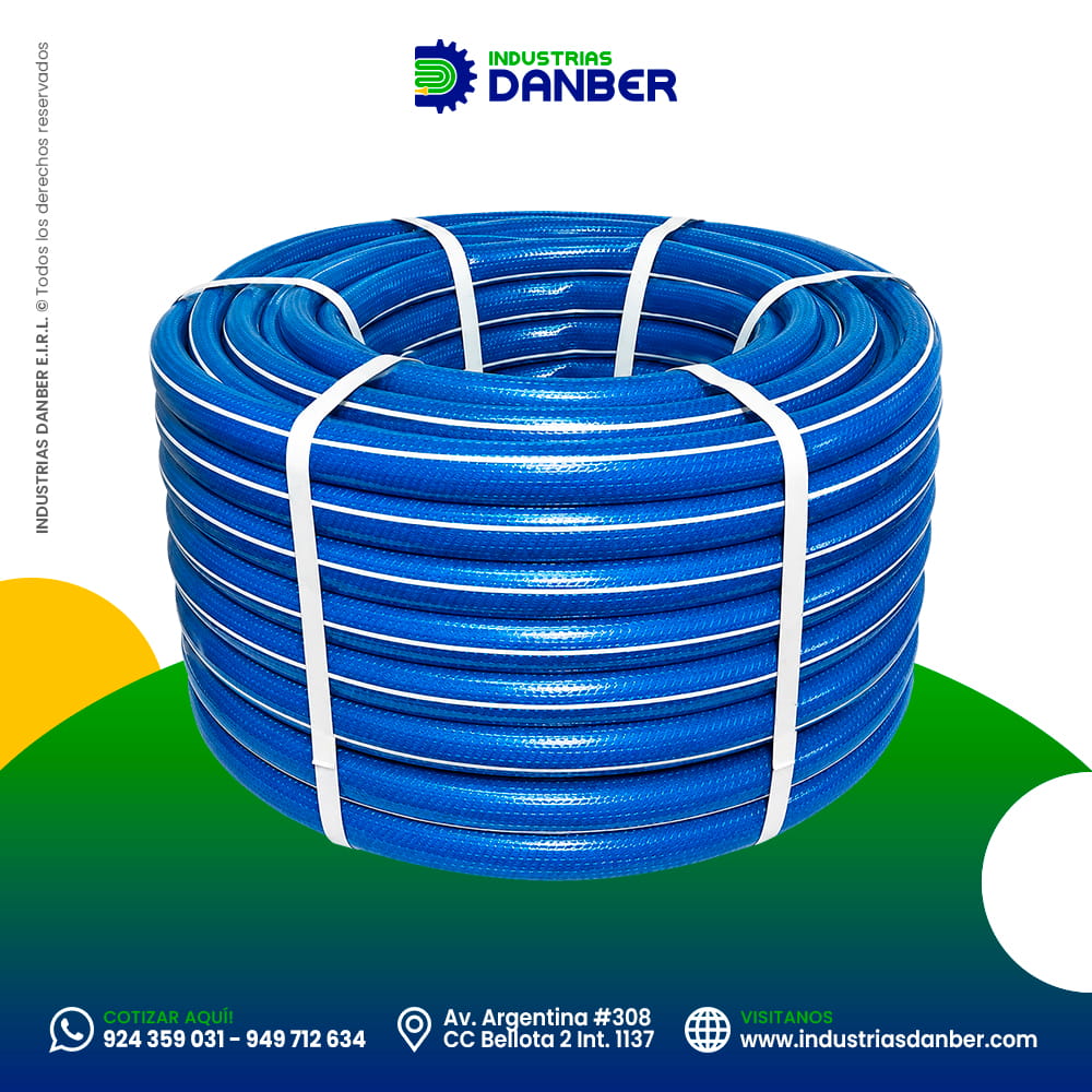 Manguera fumigación azul doble lona 1000 PSI Coreana