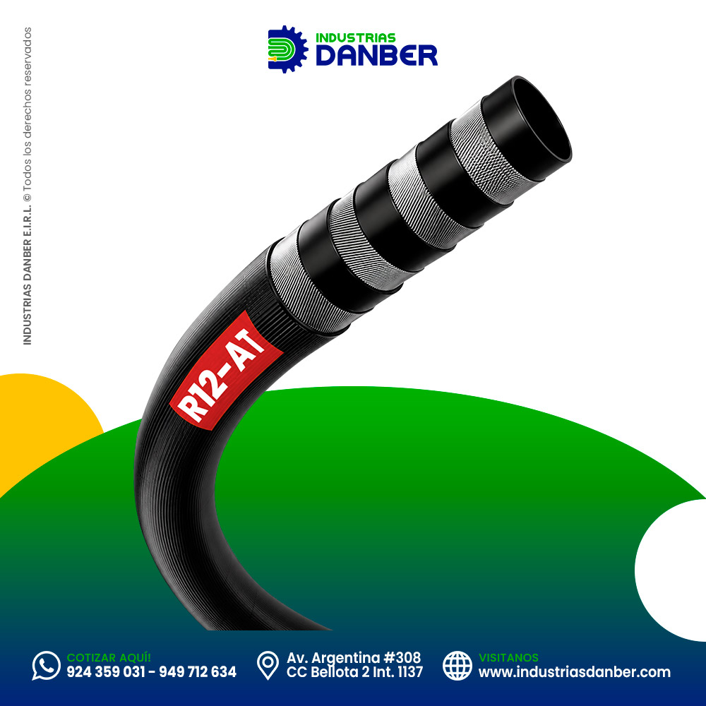 Manguera hidráulica R12 con cuatro alambres en espiral