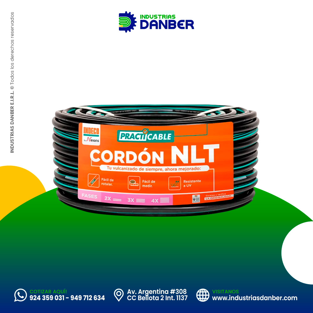 Cable Vulcanizado NLT 2X18AWG negro 500V